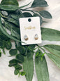 STONE STUD EARRINGS
