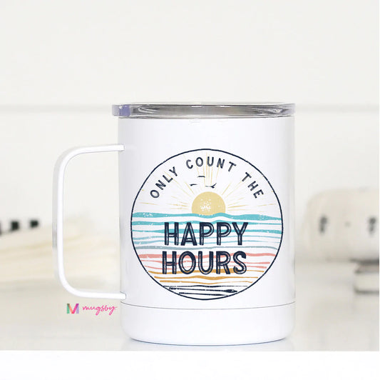 ONLY COUNT THE HAPPY HOUR MUG