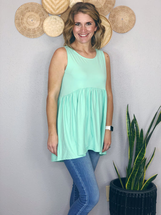 EMPIRE WAIST SLEEVELESS TOP
