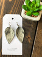 SMALL SPECKLE FUR LEATHER EARRING