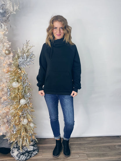 BF {22} SIDE TIE HOODIE SWEATSHIRT W/ POCKET