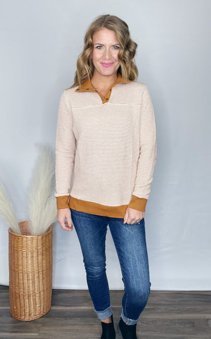 STRIPED PULLOVER SWEATER