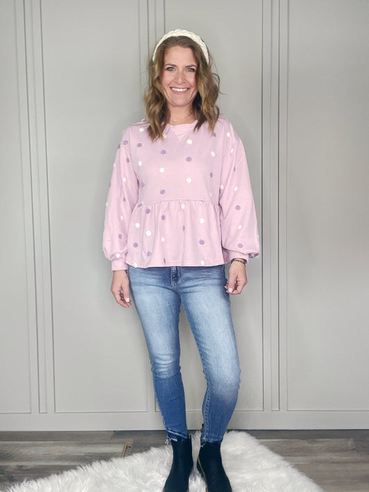 MULTI POM POM KNIT TOP