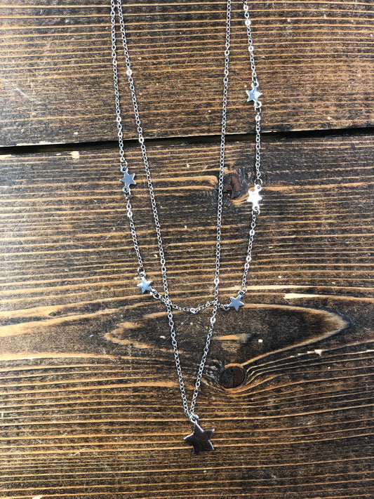 STAR TWO LAYERED NECKLACE