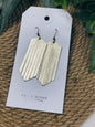 GOLD FRINGE LEATHER EARRING