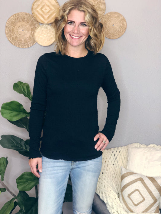 RIBBED BLACK TOP