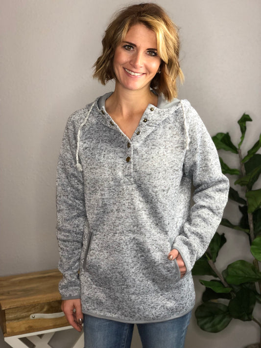 BUTTON FRONT SWEATER