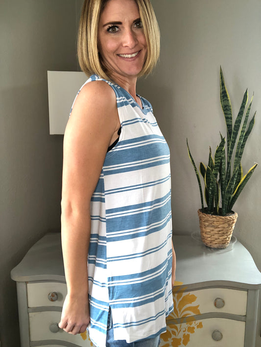 STRIPE KNIT TANK