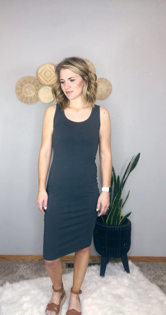 COTTON SLEEVELESS MINI DRESS