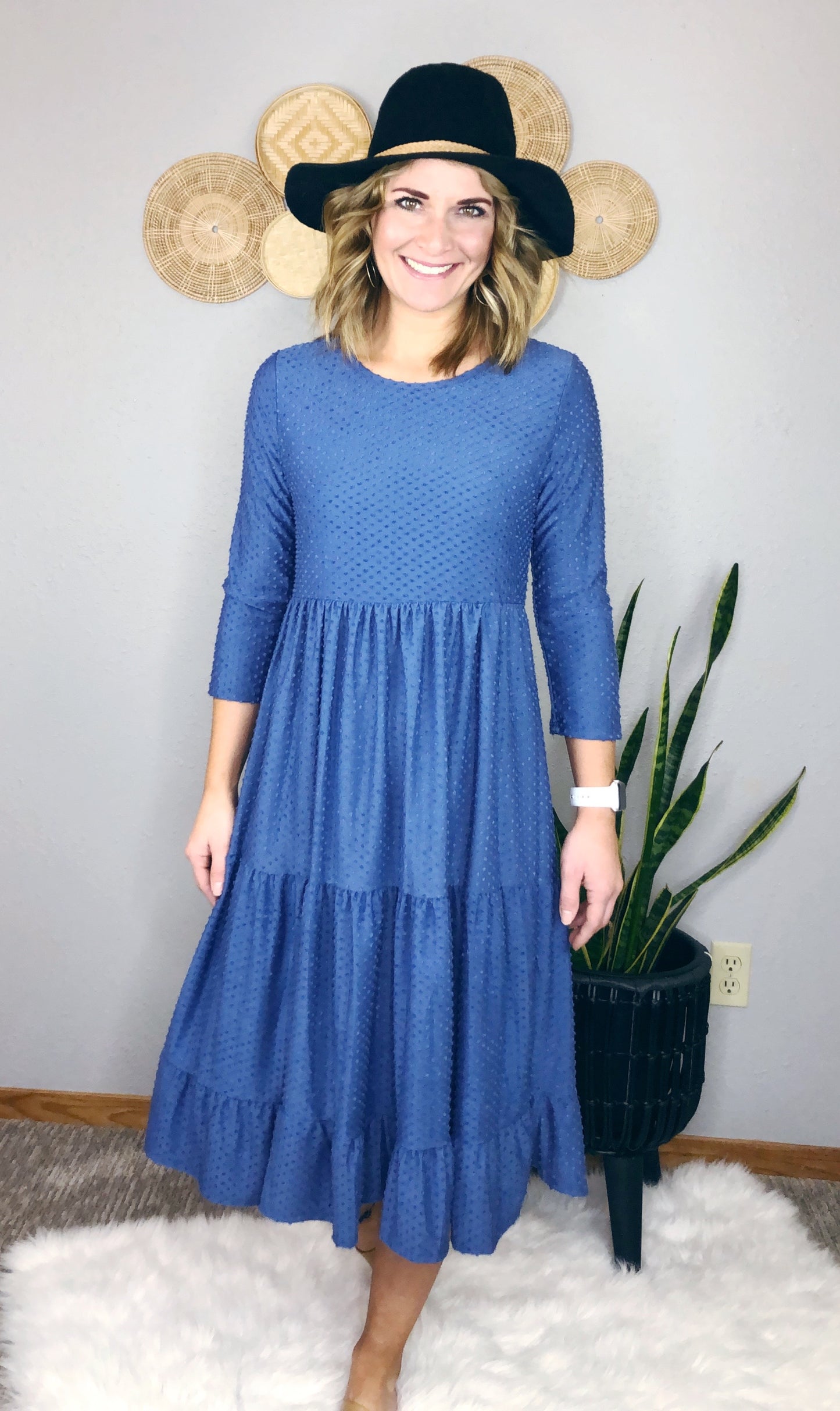 SWISS DOT TIERED DRESS