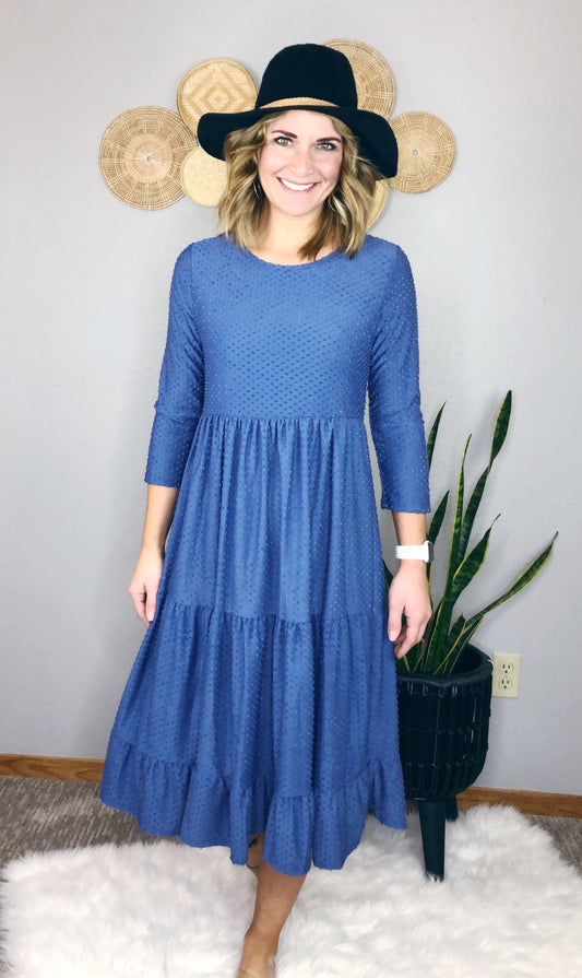 SWISS DOT TIERED DRESS