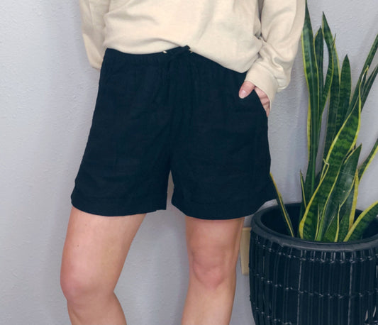LINEN SHORTS W/ POCKETS