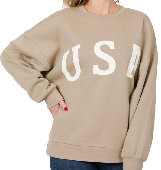USA LOGO RELAXED FIT SWEATER ‘22
