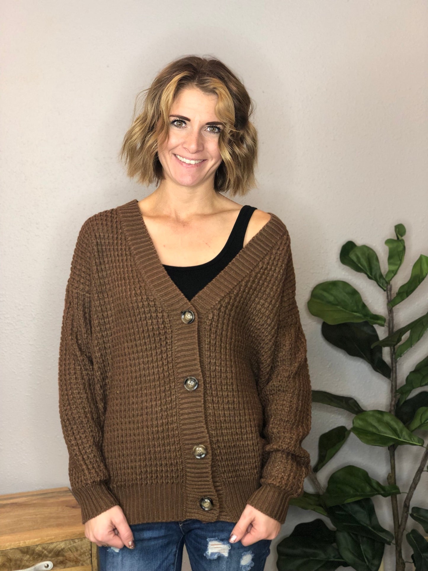 BUTTON FRONT CARDIGAN