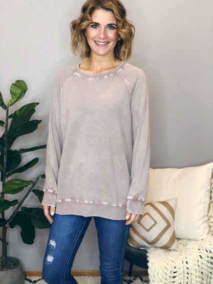 TERRY KNIT PULL OVER