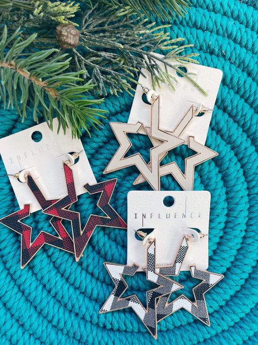 STAR HOOP EARRING