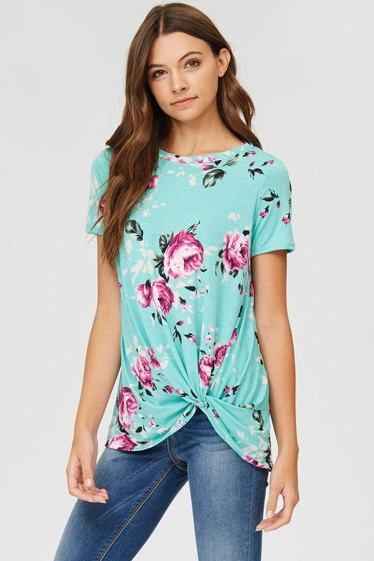 FLORAL FRONT KNOT