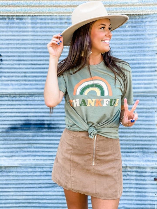 THANKFUL RAINBOW TEE
