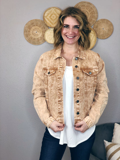 DENIM BUTTON DOWN JACKET
