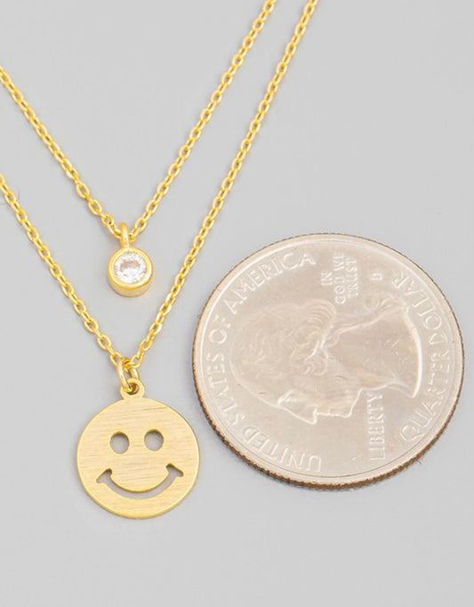 SMILEY LAYERED NECKLACE