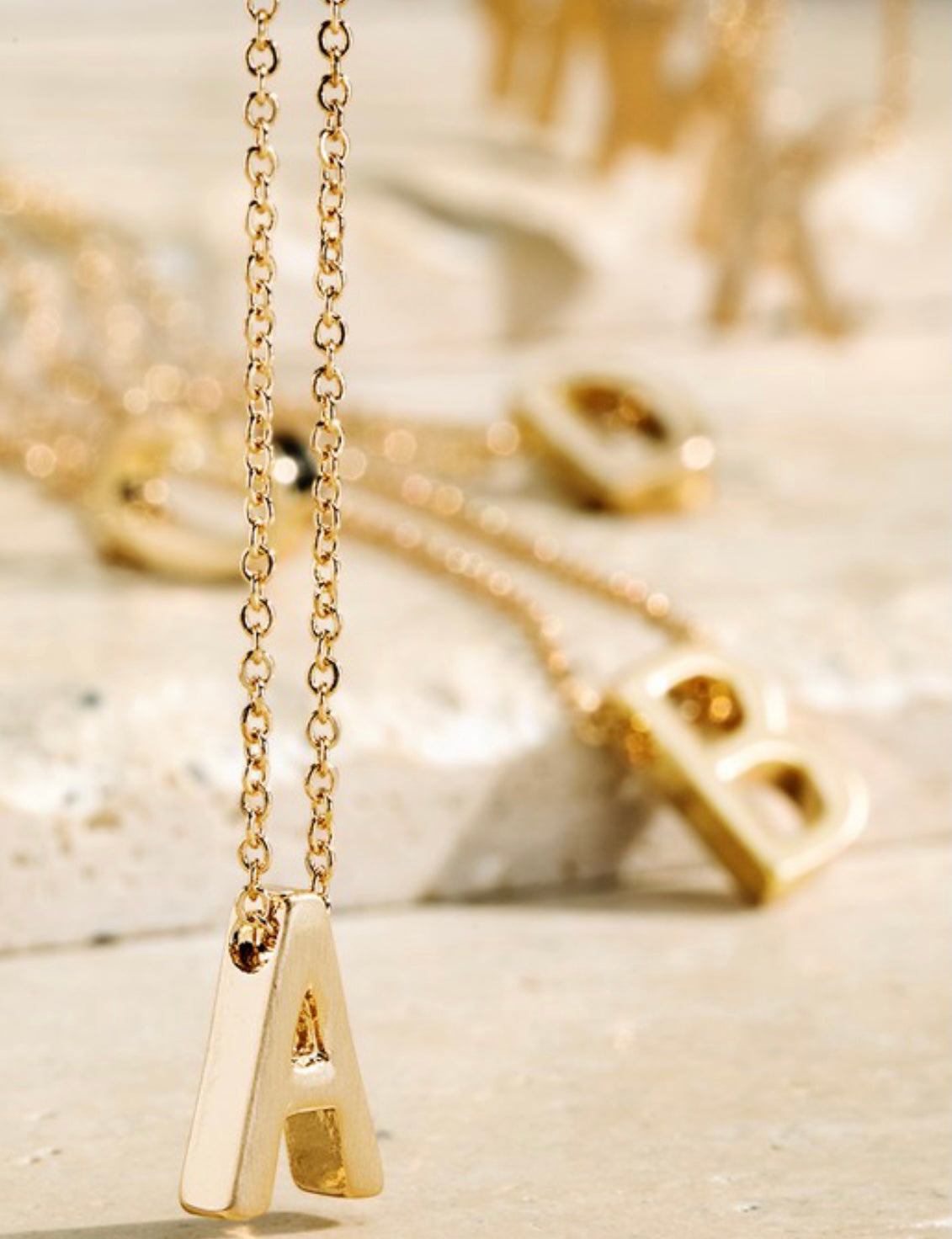LETTER CHARM SHORT NECKLACE