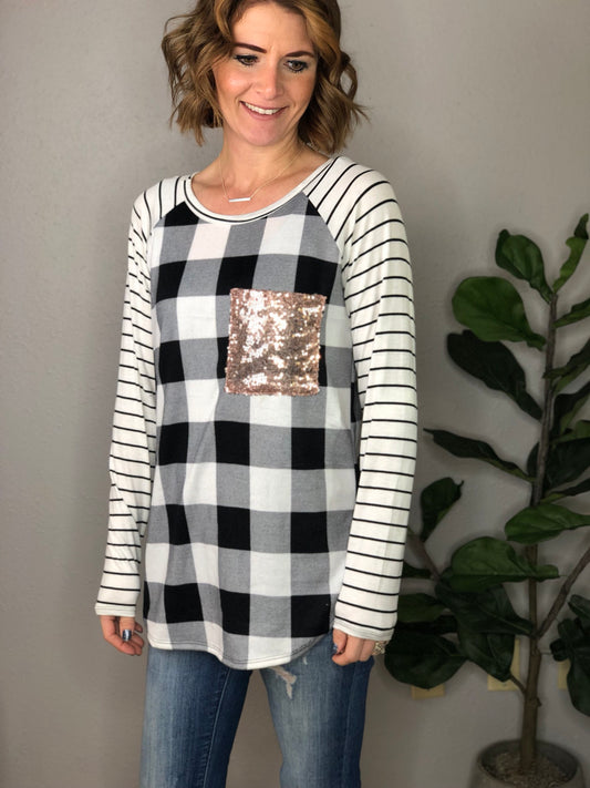 SEQUIN POCKET TOP