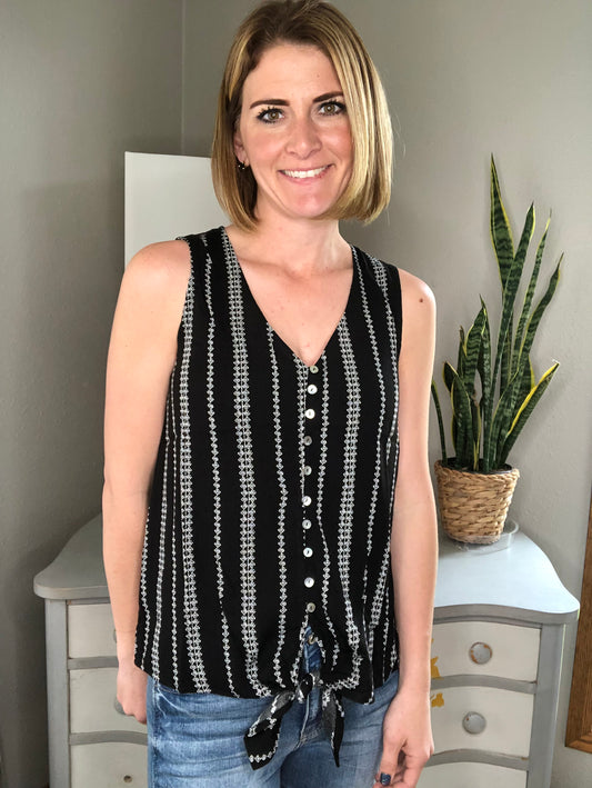 AZTEC BUTTON FRONT TANK