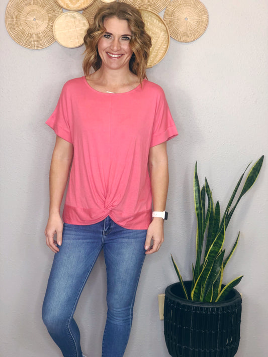 CREPE KNOT FRONT TOP