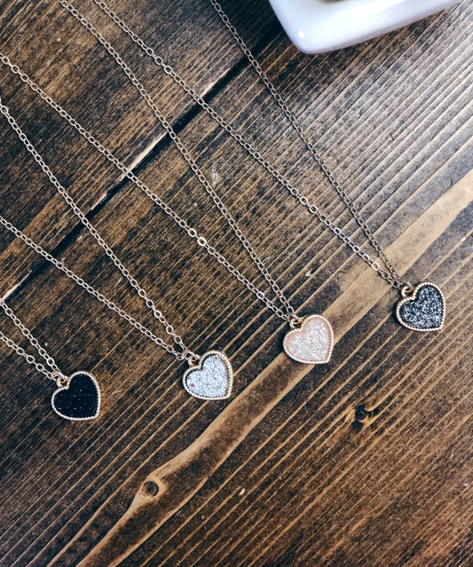 HEART DRUZY NECKALCE