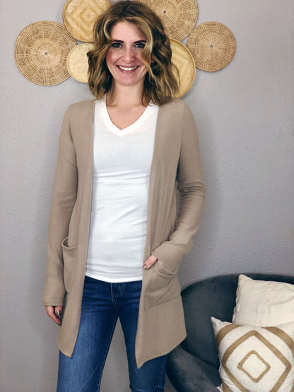 SOLID KNIT CARDIGAN