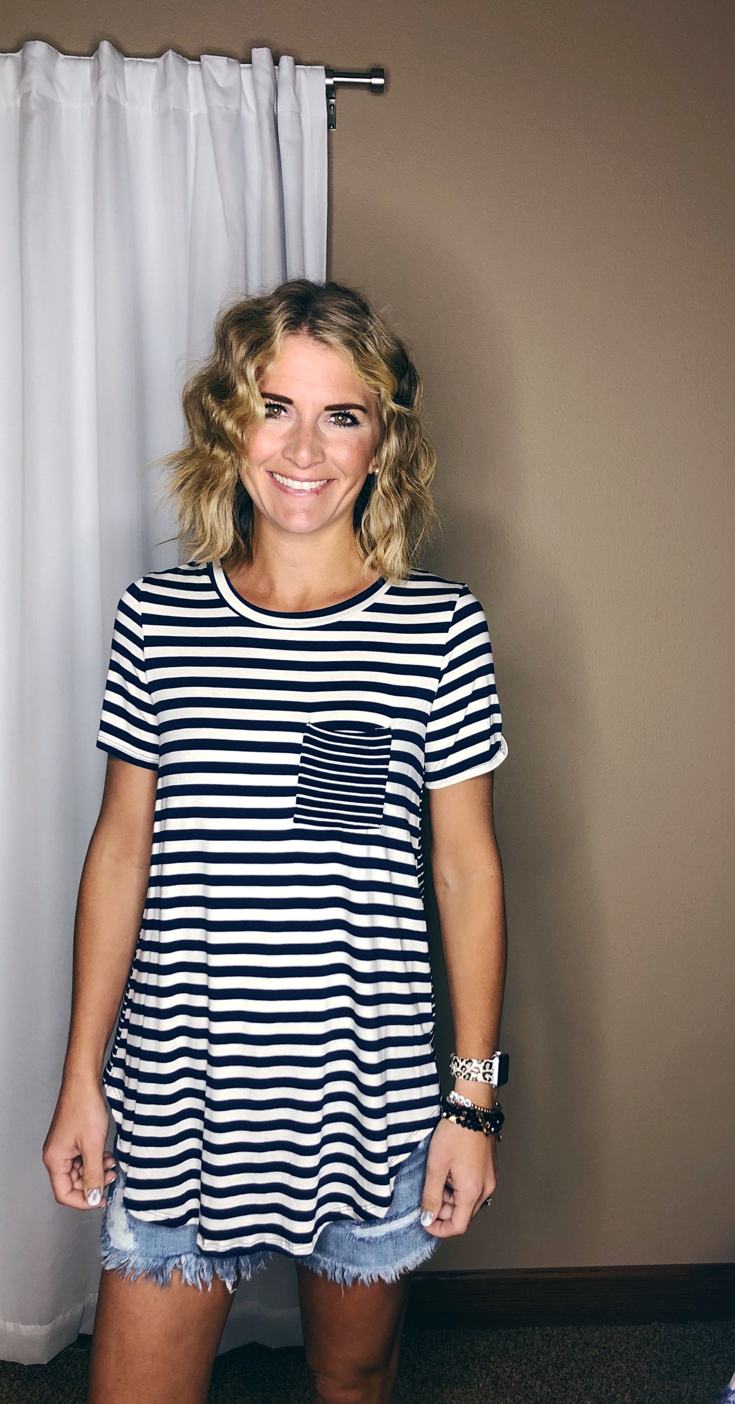 STRIPE POCKET TEE