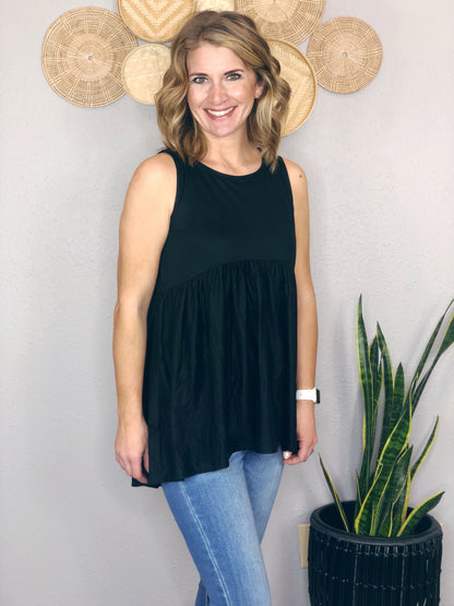 EMPIRE WAIST SLEEVELESS TOP
