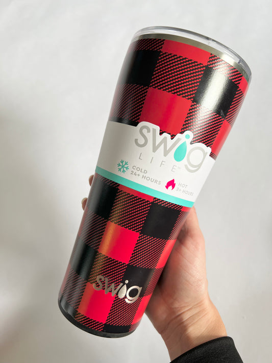BF {22} BUFFALO PLAID SWIG TUMBLER 32 OZ