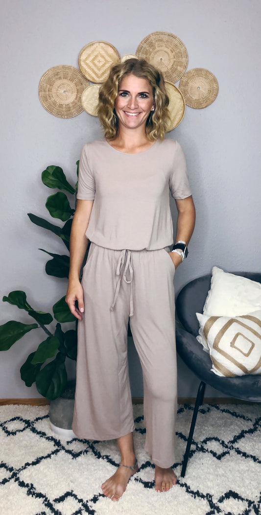 TAUPE CAPRI ROMPER