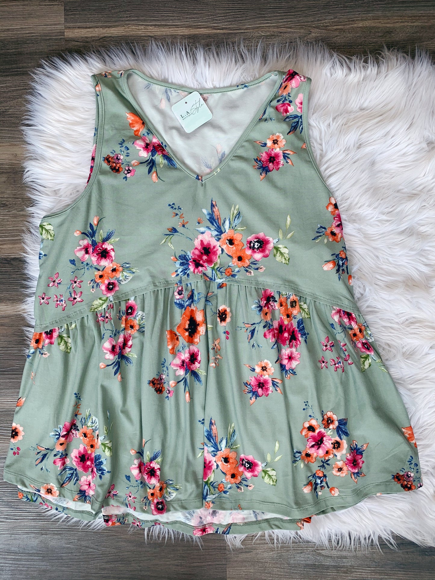 SLEEVELESS BABY DOLL TOP {EXTENDED SIZE}