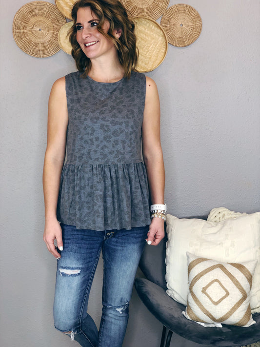 LEOPARD BABYDOLL TANK