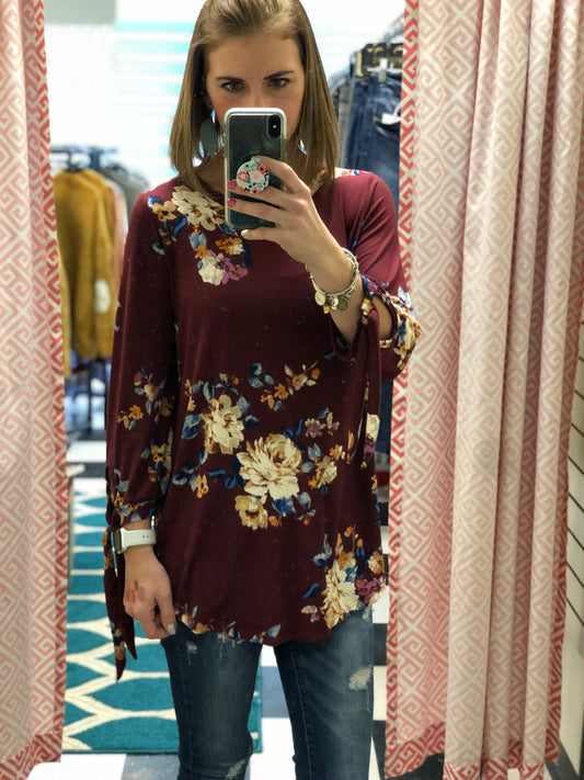 FLORAL TIE SLEEVE