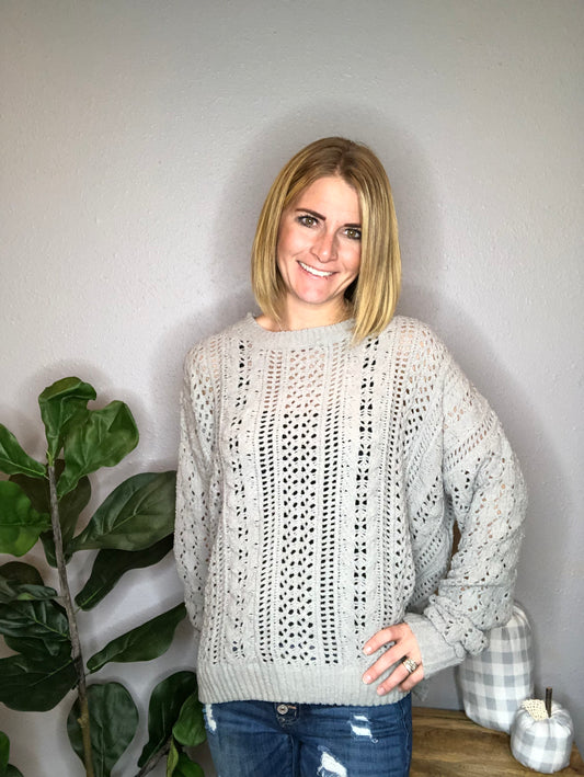 OPEN KNIT SWEATER