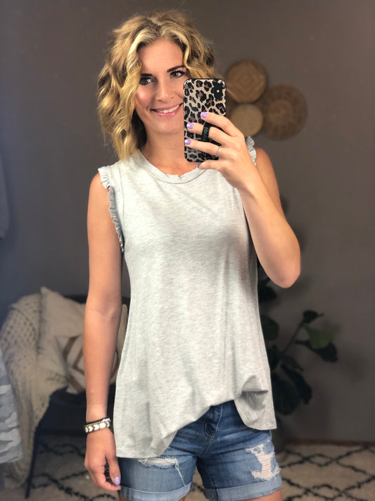 RUFFLE DETAIL TANK