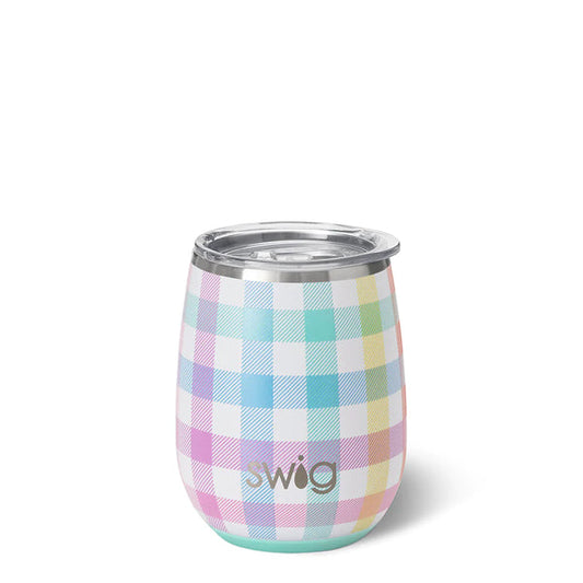 PRETTY IN PLAID STEMLESS SWIG WINE CUP
