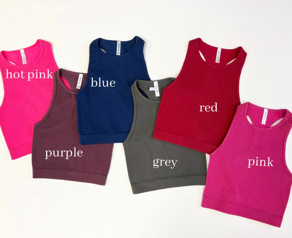BF {22} RIBBED SEAMLESS HIGH-NECK DROPPED TANK