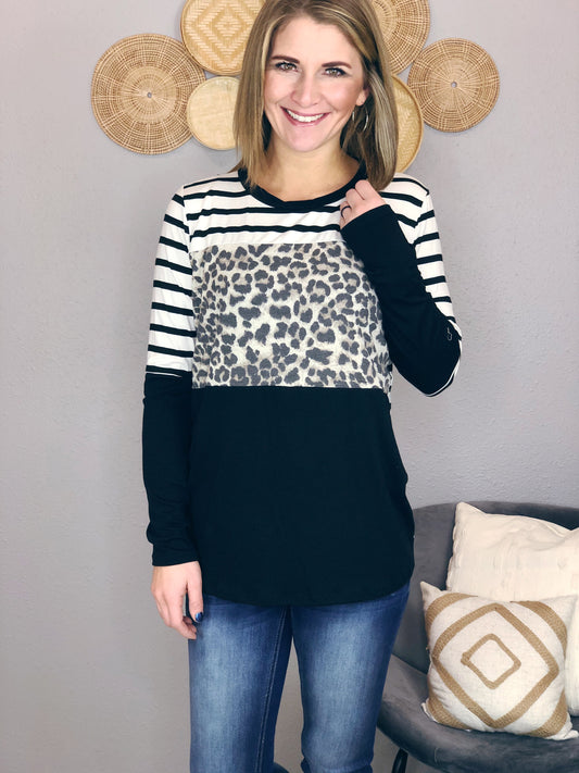 STRIPE + LEOPARD COLOR BLOCK