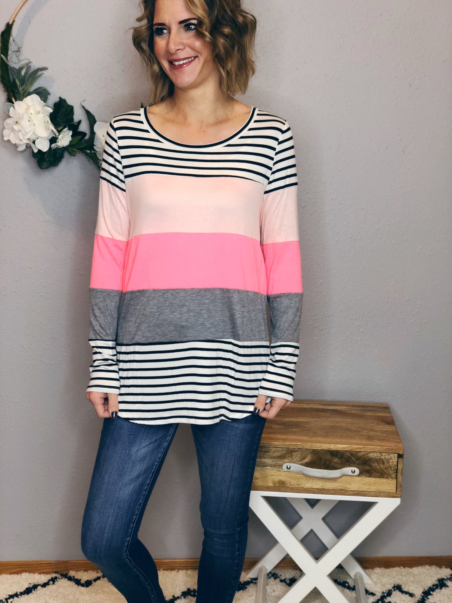 NEON AND STRIPES TOP