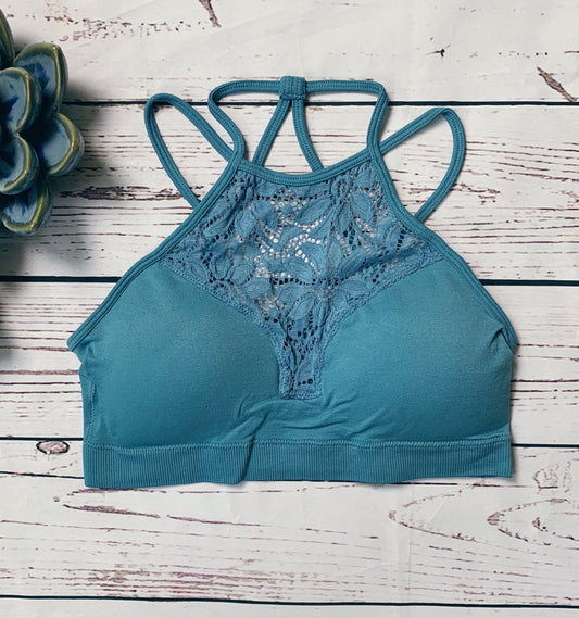 HIGH NECK PADDED BRALETTE