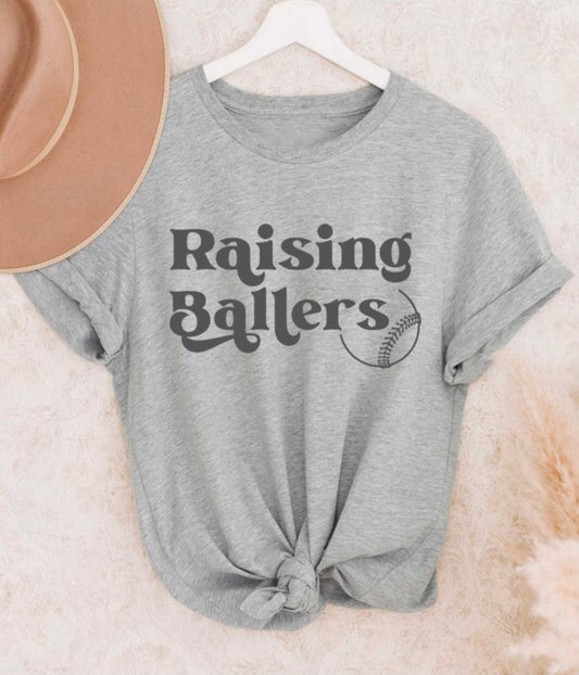 RAISING BALLERS GREY TEE
