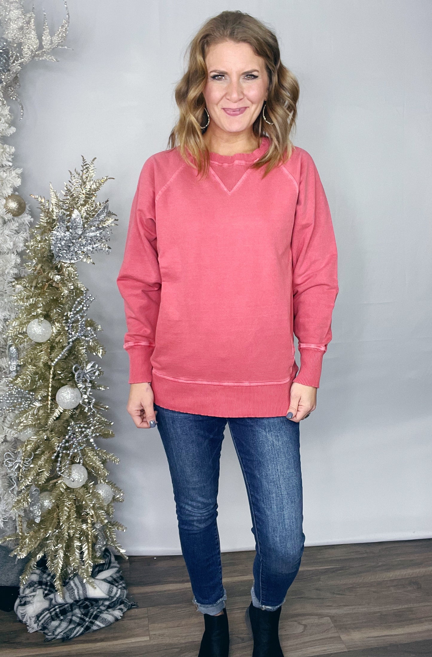 BF {22} CHRISTMAS DYED FRENCH TERRY PULLOVER