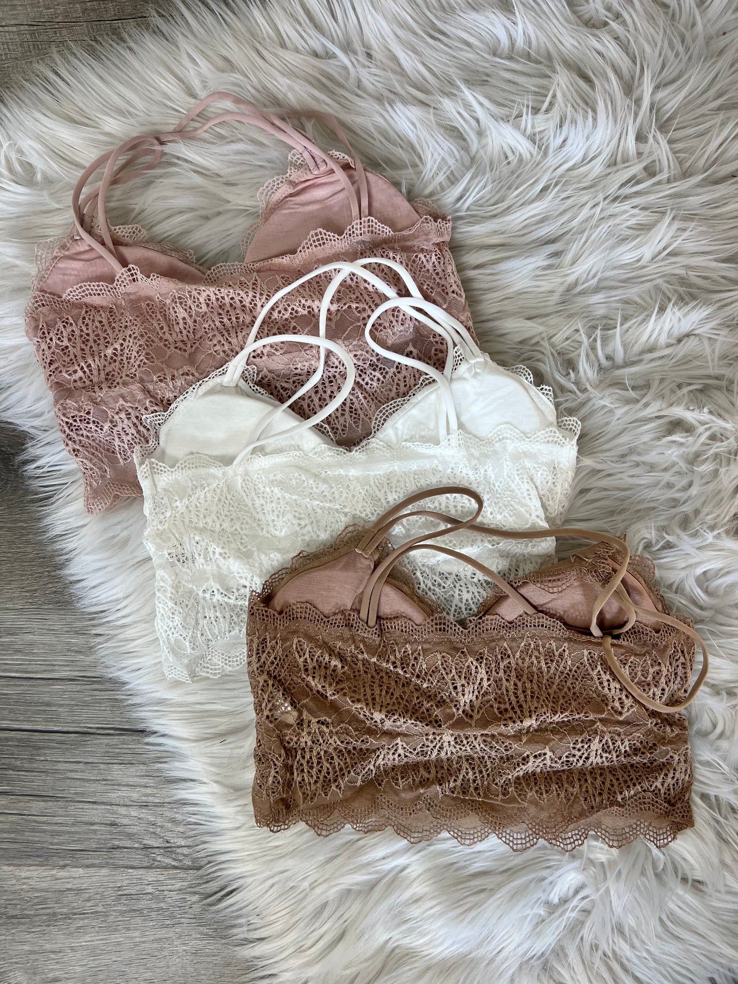 LACED DOUBLE STRAP BRALETTE