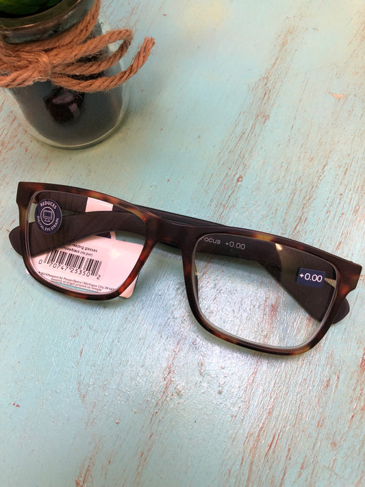 BROWN w/ BLACK SIDE GLASSES