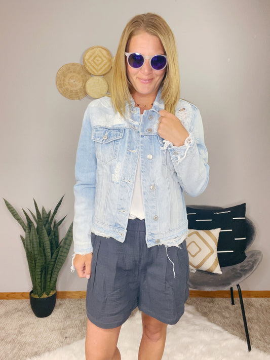 DAISY PRINT JEAN JACKET
