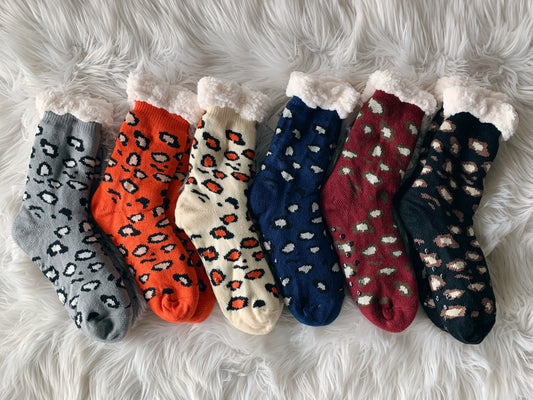 LEOPARD SLIPPER SOCK